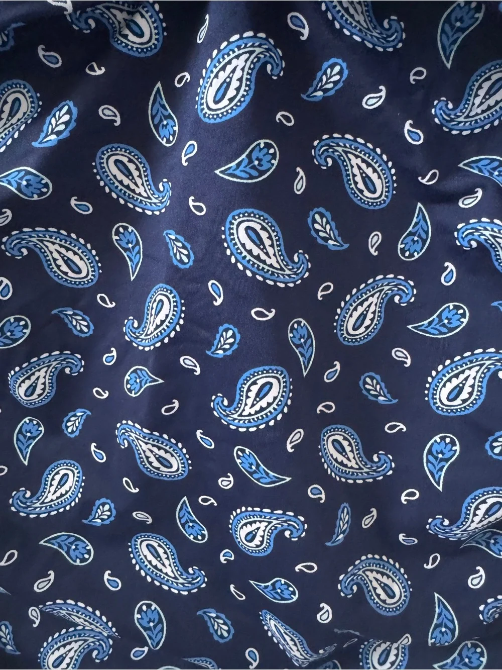 Lands' End Navy and White Swim Tankini Top with Paisley Accents - 14D - Picture 6 of 13